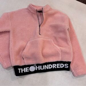 THE HUNDREDS Nepal Sherpa Half Zip Pink Sherpa Pullover